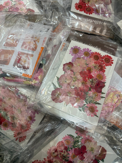 黃色|透明許願小瓶子壓花書籤材料包|手工DIY材料包|兒童母親節親子學生公司團體興趣班簡單DIY手作工作坊