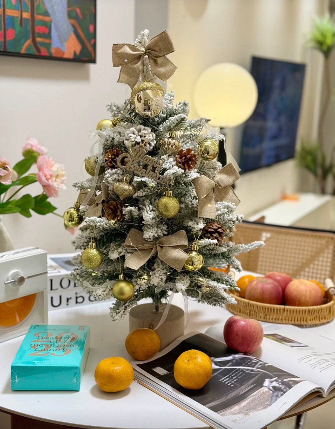 DIY聖誕樹|裝飾聖誕樹|下雪系列|高60cm|金色款|B款