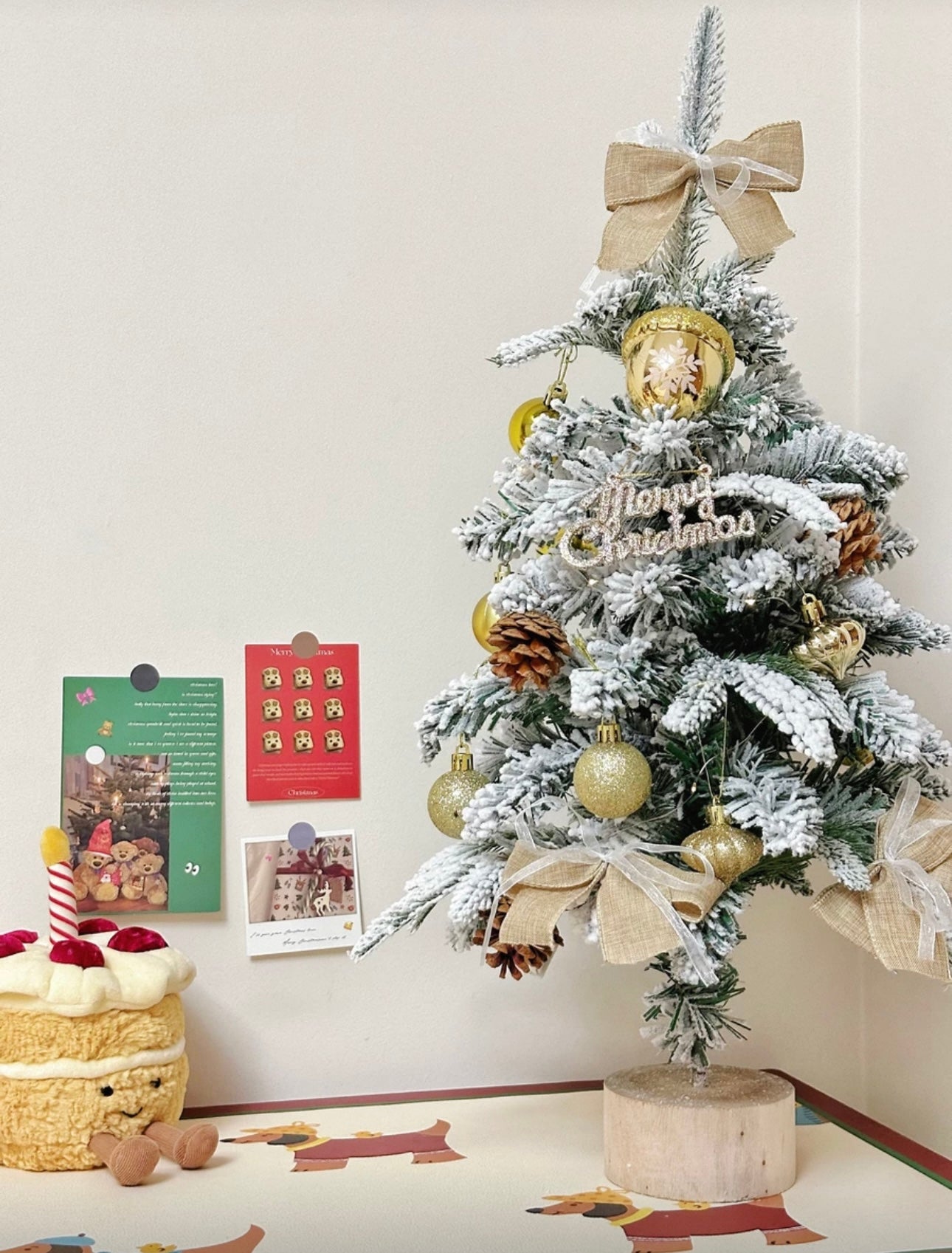 DIY聖誕樹|裝飾聖誕樹|下雪系列|高60cm|金色款|B款