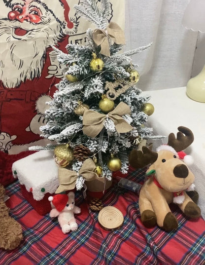 DIY聖誕樹|裝飾聖誕樹|下雪系列|高60cm|金色款|B款