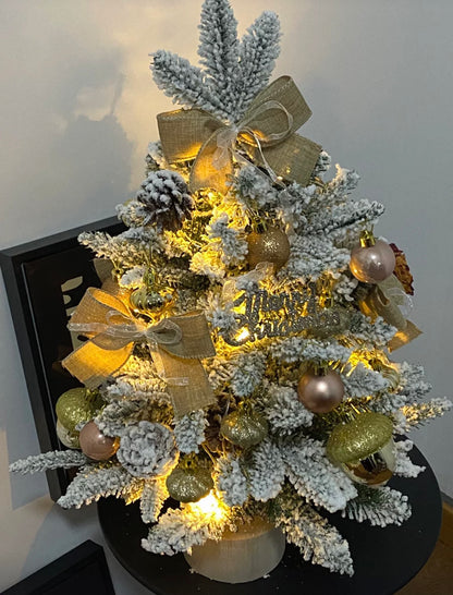 DIY聖誕樹|裝飾聖誕樹|下雪系列|高60cm|金色款|B款