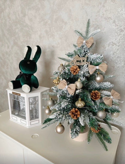 DIY聖誕樹|裝飾聖誕樹|下雪系列|高60cm|金色款|B款