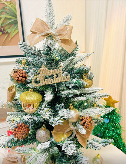 DIY聖誕樹|裝飾聖誕樹|下雪系列|高60cm|金色款|B款