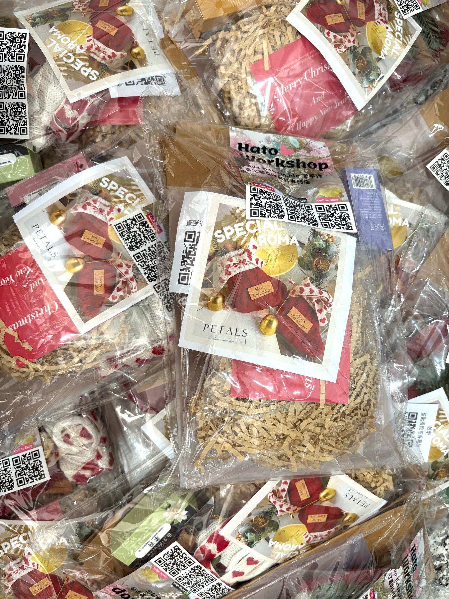 聖誕襪乾花香薰包|一套可做5隻聖誕襪|有禮盒+聖誕卡