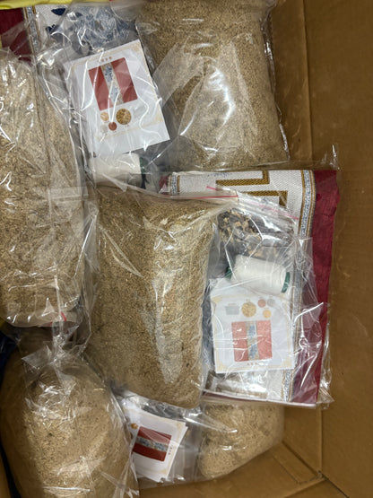 艾絨坐墊DIY材料包(藍)