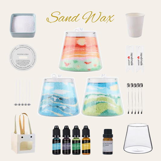 自己調色 沙畫香氛蠟燭DIY材料包|1套可做5個