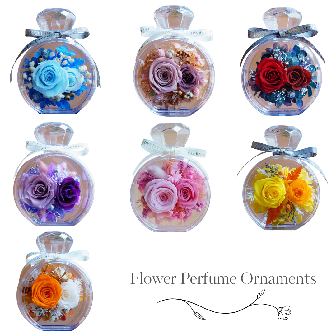 Night Light Glass Ball Everlasting Flower DIY Material Kit | Pink and Blue