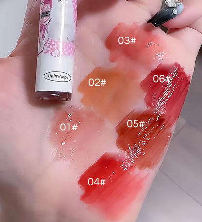 Cute Cat Mirror Lip Glaze Set | 6-Color Lip Stain |HomeHato